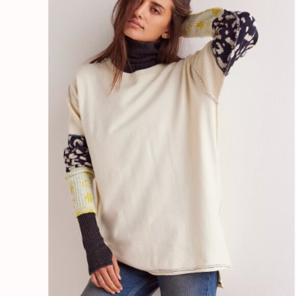 new Free People Tiger Style Cuff Sweater 257 3S2 - Picture 3 of 10